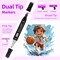 80 Colors Alcohol Markers for Adult Coloring Books, Dual Tip Art Markers with Brush Tip & Chisel Tips for Coloring, Illustrations, Drawing, Sketching with Carrying Case